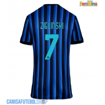Camisa de time de futebol Inter Milan Piotr Zielinski #7 Replicas 1º Equipamento Feminina 2025-26 Manga Curta